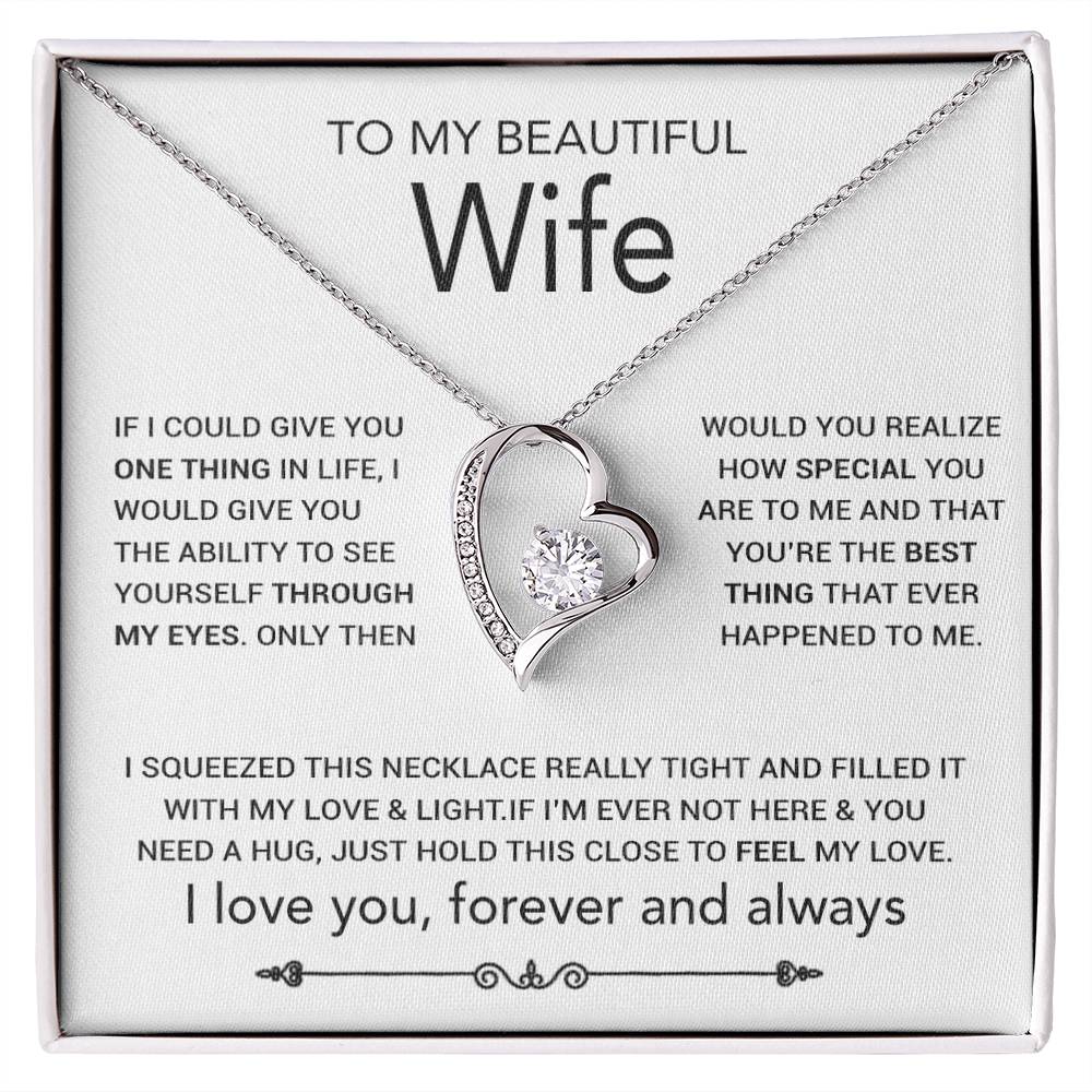 To My Wife Necklace, Christmas Gifts For Women, Anniversary Gift For Wife 8_10_White