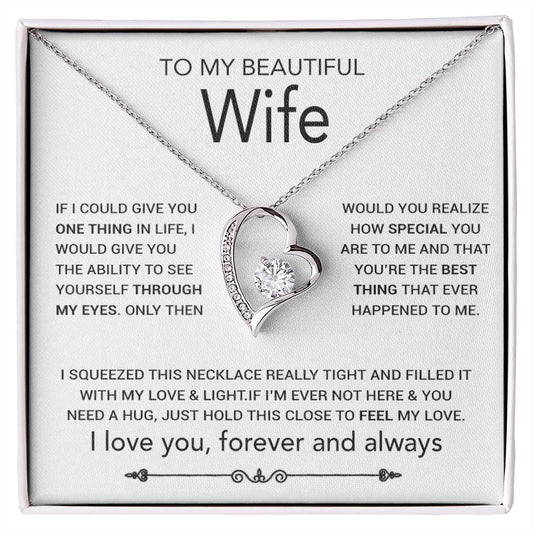 To My Wife Necklace, Christmas Gifts For Women, Anniversary Gift For Wife 8_10_White
