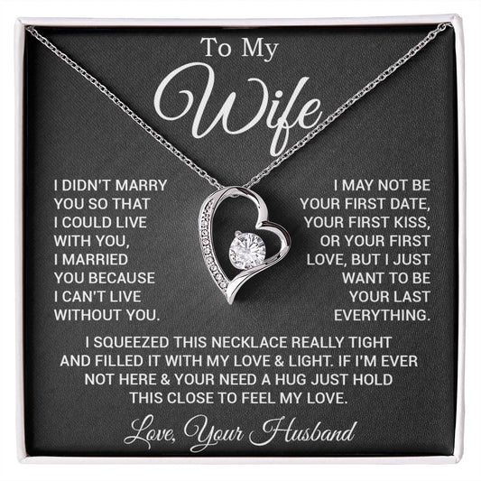 To My Wife Necklace, Gift For Wife, Anniversary Gift For Wife, Necklace For Wife 25_2_Black