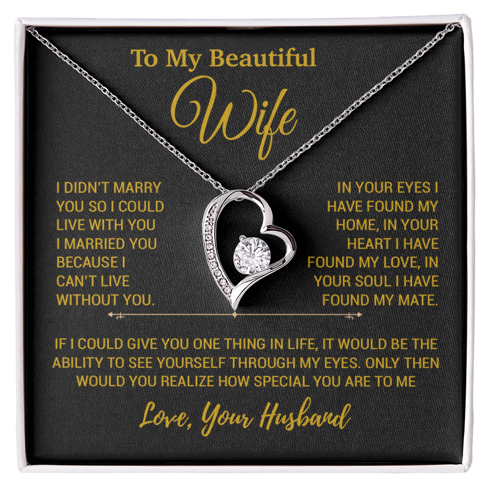 To My Wife Necklace, Christmas Gifts For Women, Anniversary Gift For Wife 24_12_Gold