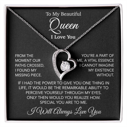 To My Queen Necklace, Anniversary Gift For Wife, Girlfriend Necklace, Birthday Gift For Wife 23_11