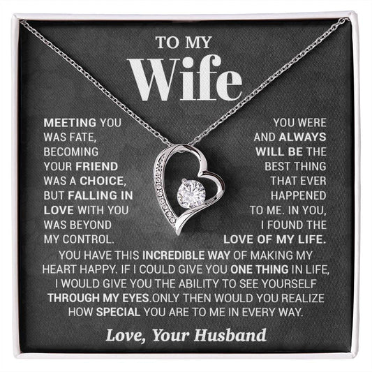 To My Wife Necklace, Meeting You Was Fate Love, Your Husband, Best Necklace