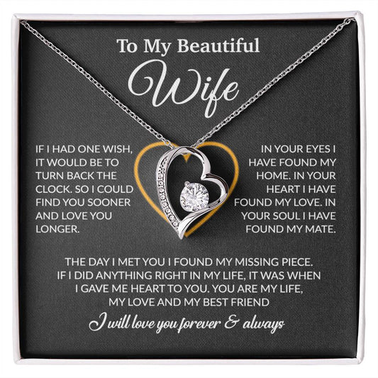 To My Wife Necklace, Christmas Gifts For Women, Anniversary Gift For Wife 21_12_Black