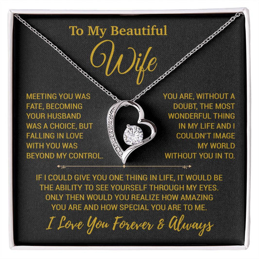 To My Wife Necklace, Christmas Gifts For Women, Anniversary Gift For Wife 25_12_Gold