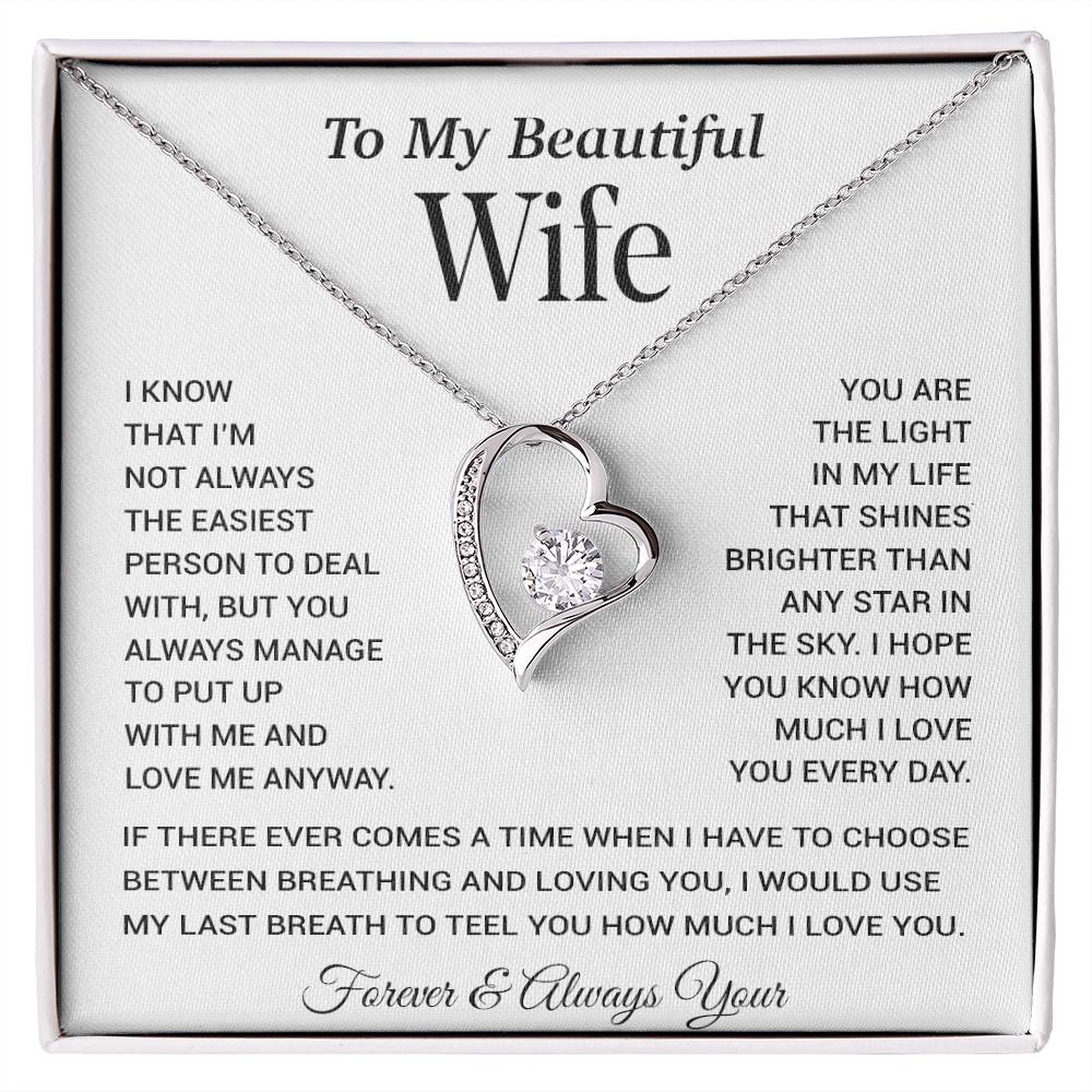 To My Wife Necklace, Gift For Wife, Anniversary Gift For Wife, Christmas Gift 28_11_White