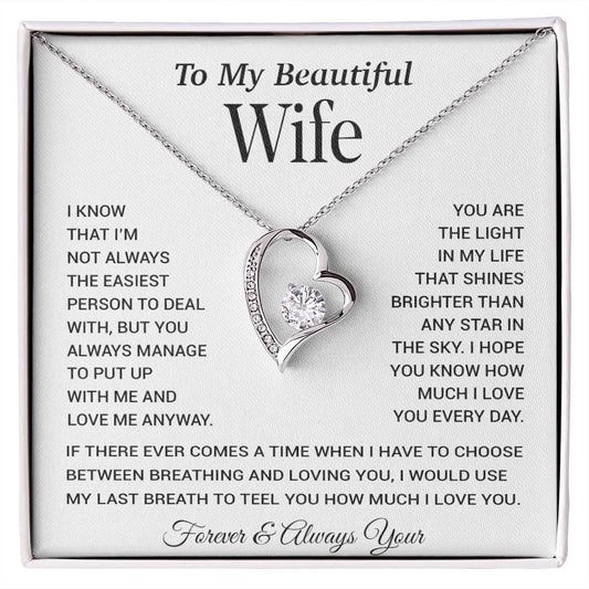 To My Wife Necklace, Gift For Wife, Anniversary Gift For Wife, Christmas Gift 28_11_White