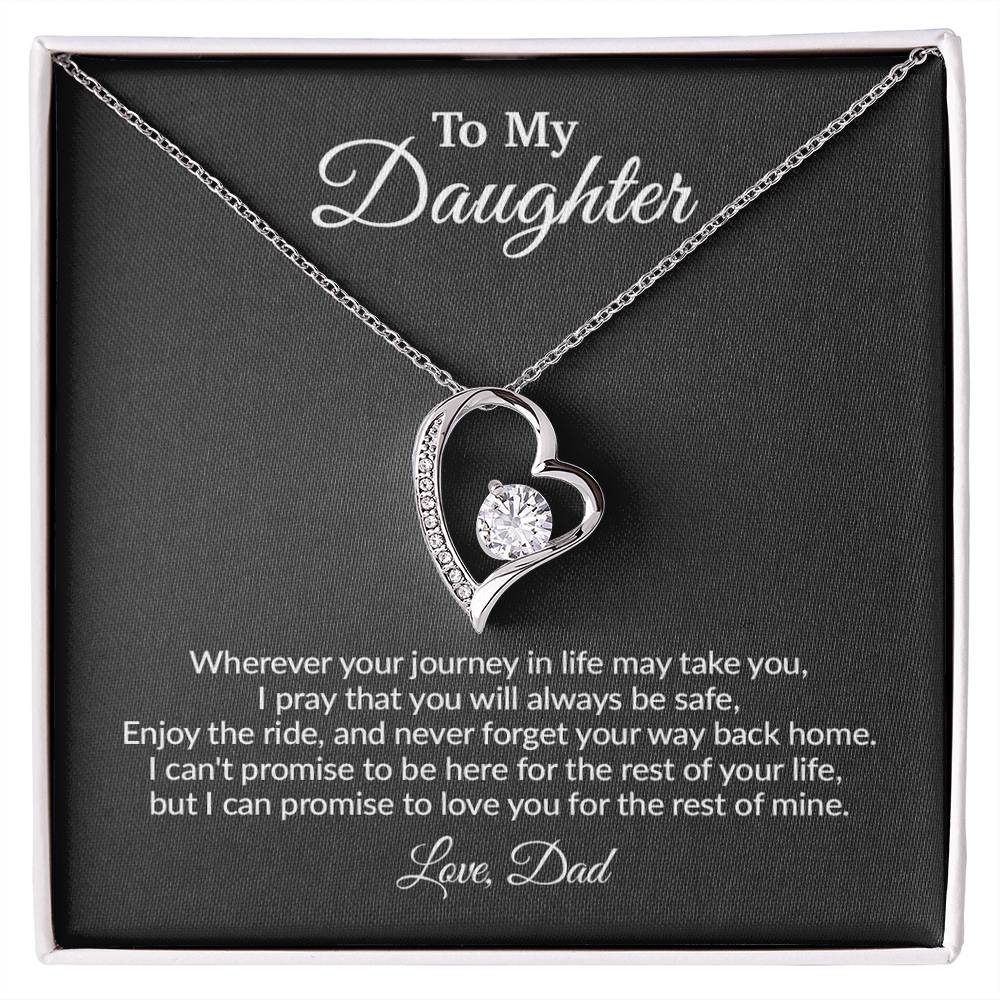 To My Daughter Necklace, Gift for Daughter from Dad, Father Daughter Necklace