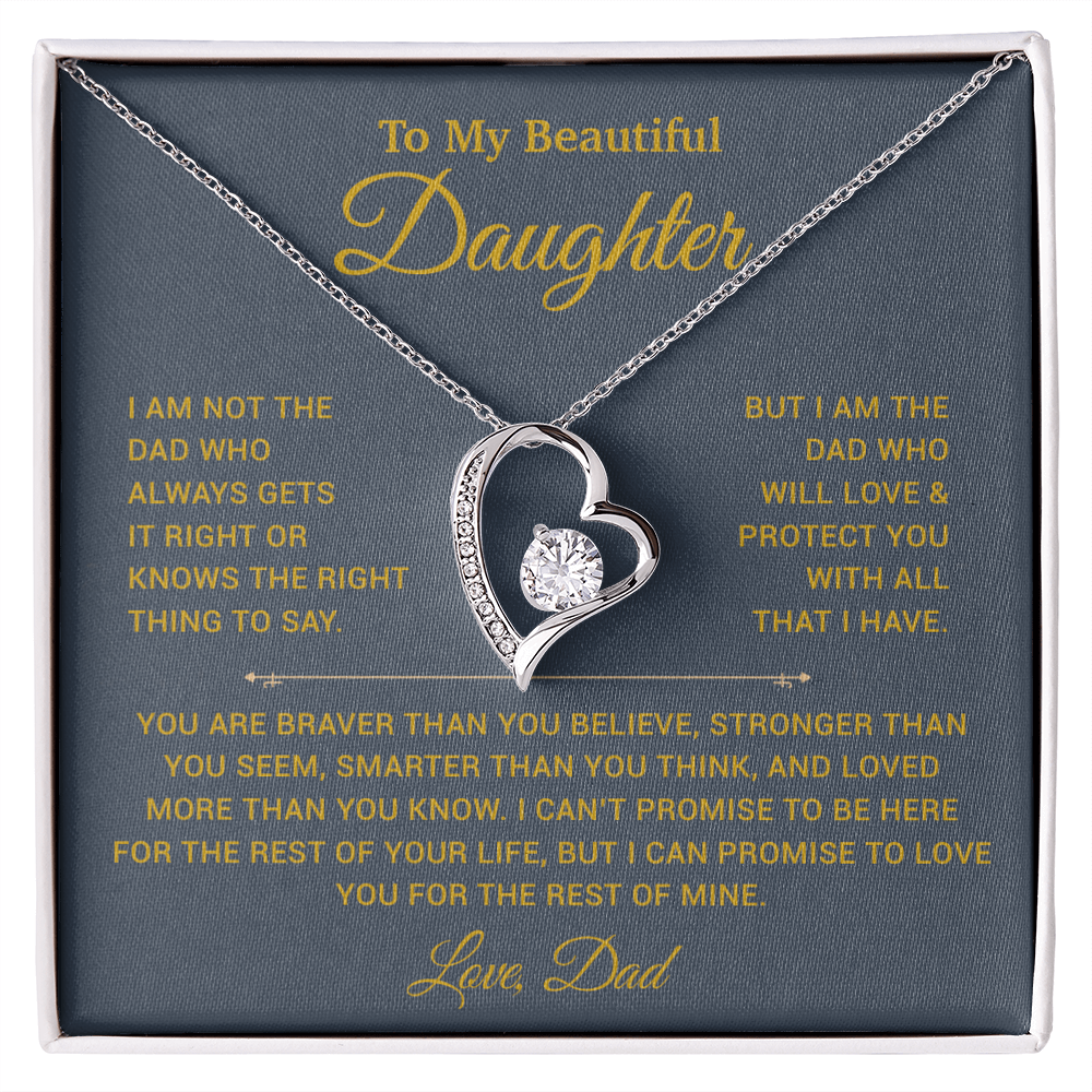 To My Daughter Necklace, Gift for Daughter from Dad, Father Daughter Necklace