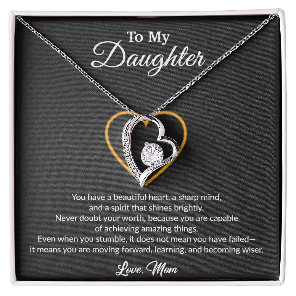 To My Daughter Necklace, Gift for Daughter from Mom, Mother Daughter Necklace