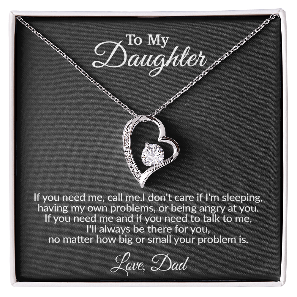 To My Daughter Necklace, Gift for Daughter from Dad, Father Daughter Necklace