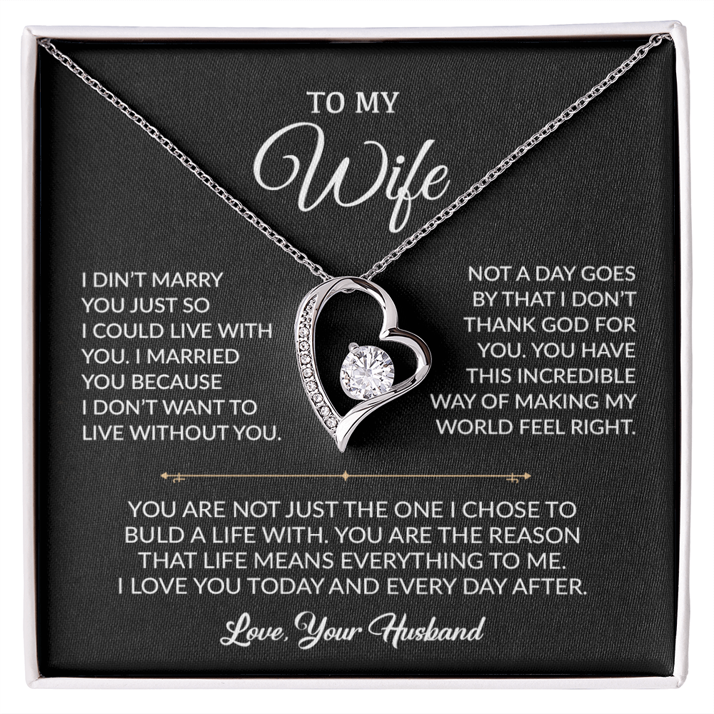 To My Wife Necklace, Gift For Wife, Anniversary Gift For Wife, Necklace For Wife