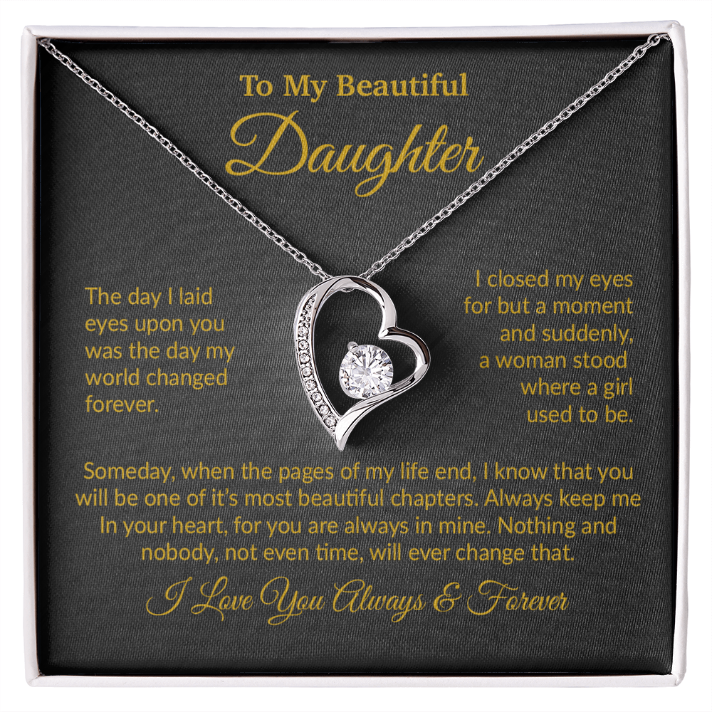 To My Daughter Necklace, Daughter Mother Necklace, Daughter Gift From Mom 8_11_Gold