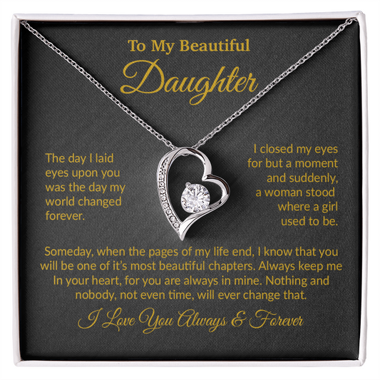 To My Daughter Necklace, Daughter Mother Necklace, Daughter Gift From Mom 8_11_Gold