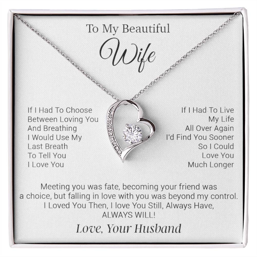 To My Wife Necklace, Gifts from Husband, Valentine Gifts for Her, Birthday Gift