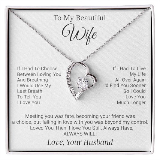 To My Wife Necklace, Gifts from Husband, Valentine Gifts for Her, Birthday Gift