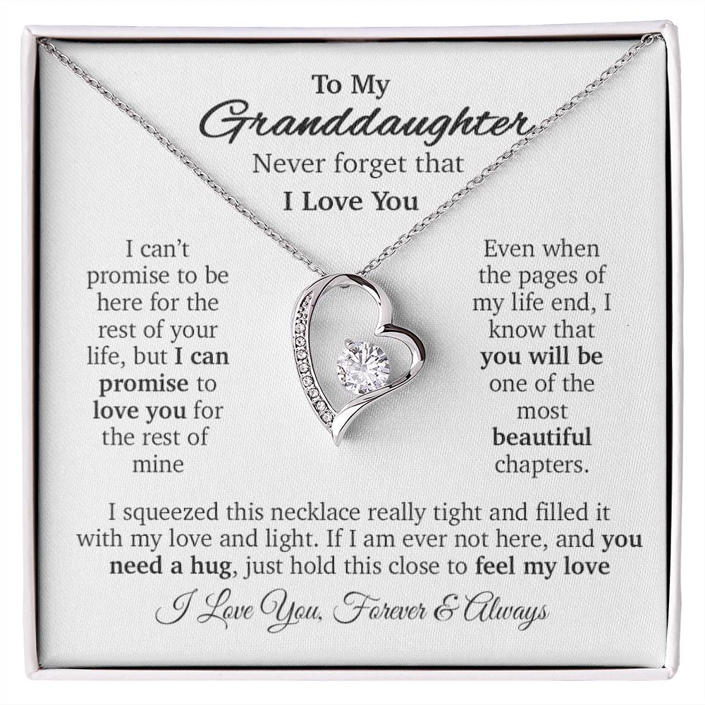To My Granddaughter Necklace, Gift for Granddaughter, Necklace for Granddaughter
