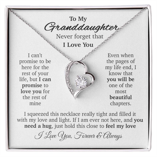 To My Granddaughter Necklace, Gift for Granddaughter, Necklace for Granddaughter