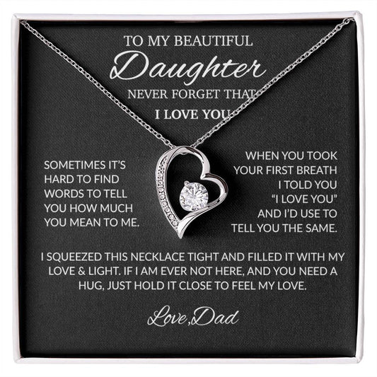 To My Daughter Necklace, Daughter Father Necklace, Daughter Gift From Dad, Mom 11_4