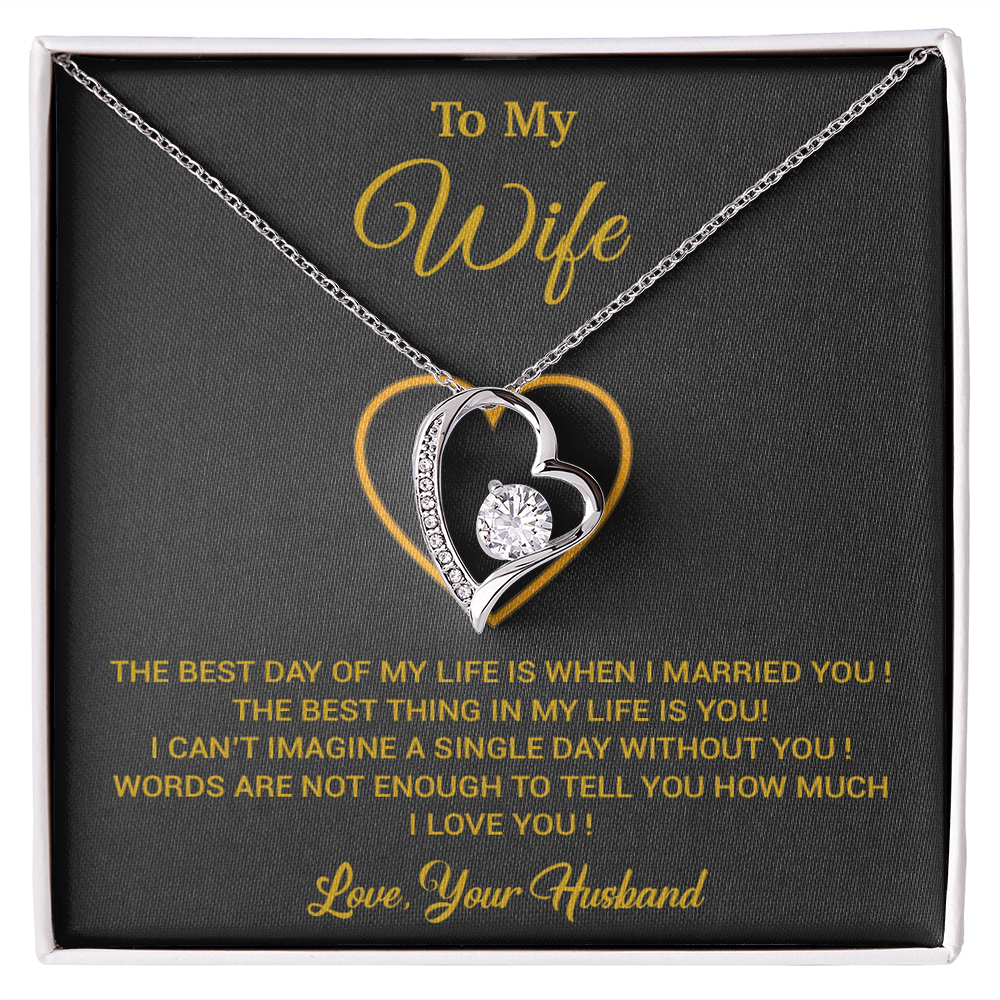 To My Wife Necklace, Gift For Wife, Anniversary Gift For Wife, Necklace For Wife 26_2_Gold