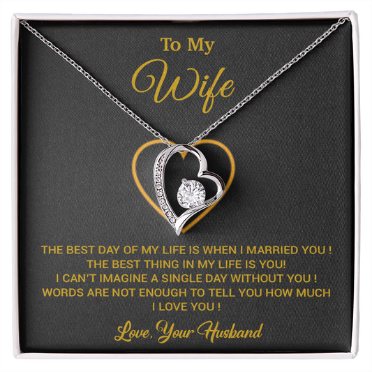 To My Wife Necklace, Gift For Wife, Anniversary Gift For Wife, Necklace For Wife 26_2_Gold