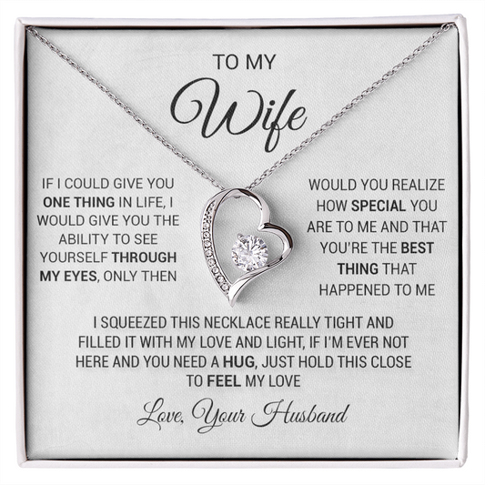 To My Wife Necklace, Gift For Wife, Anniversary Gift For Wife, Christmas Gift 1_5_White