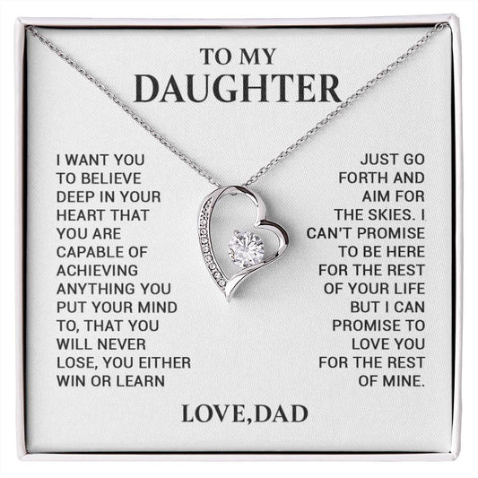 To My Daughter Necklace, Gift for Daughter from Dad, Daughter Father Necklace55