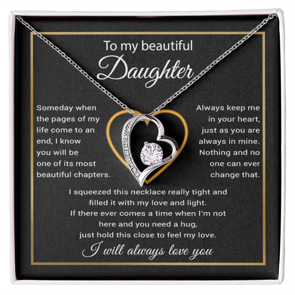 To My Daughter Necklace, Gift For Daughter From Dad, Daughter Father Necklace 28_11_Black