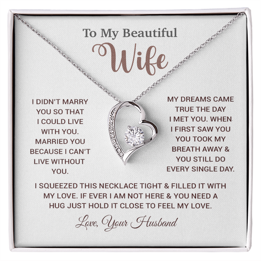 To My Wife Necklace, Wife Gift From Husband, Wife Husband Necklace, Christmas Gift 26_10