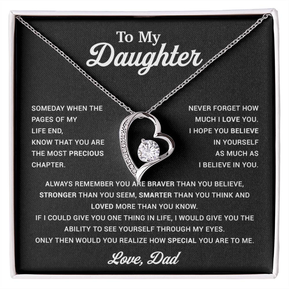 To My Daughter Necklace, Gift for Daughter from Dad, Father Daughter Necklace 10_12