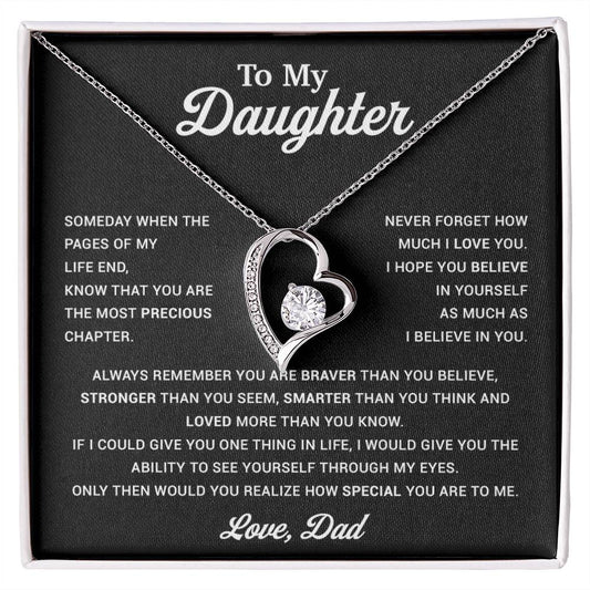 To My Daughter Necklace, Gift for Daughter from Dad, Father Daughter Necklace 10_12