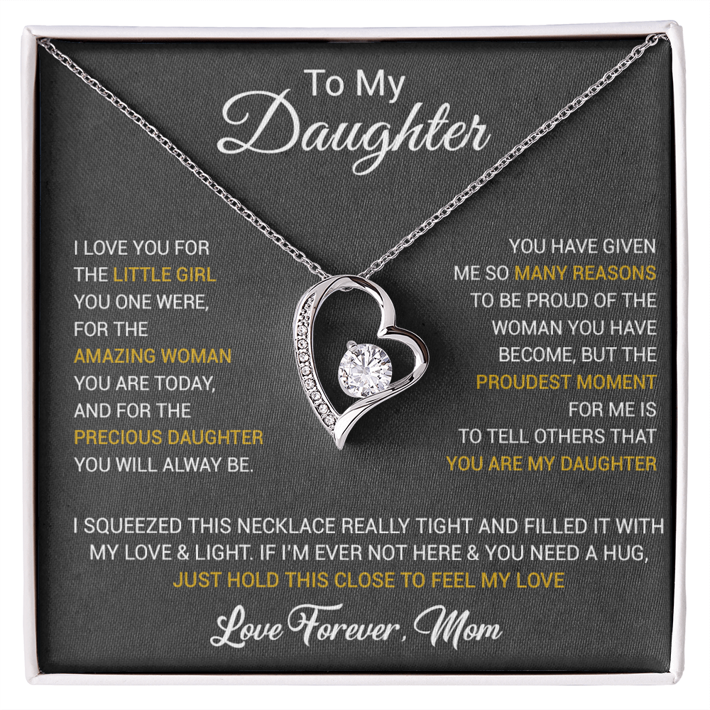 To My Daughter Necklace, Daughter Mother Necklace, Daughter Gift From Dad, Mom 1_10