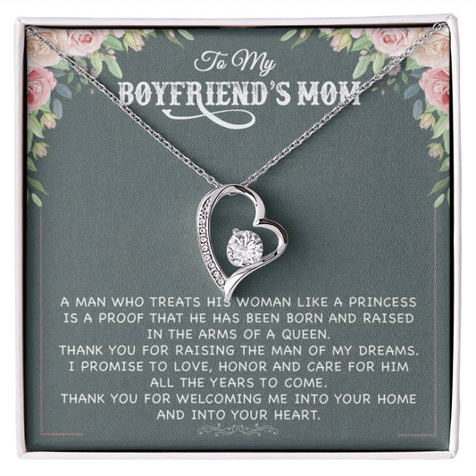 To My Boyfriend's Mom Gift, Boyfriend's Mom Necklace Pendant, Boyfriend's Mom Birthday