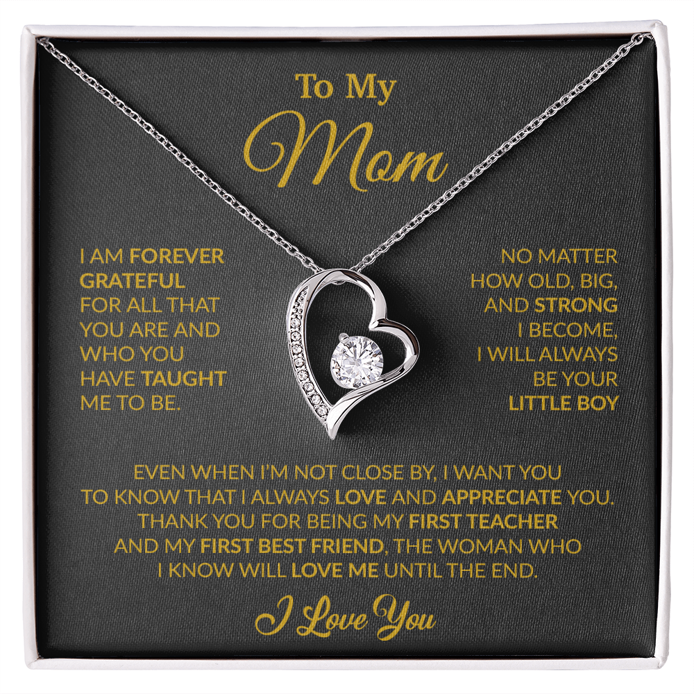 To My Mom Necklace, Gift For Mom From Daughter, Mother's Day Gifts 3_4_Gold