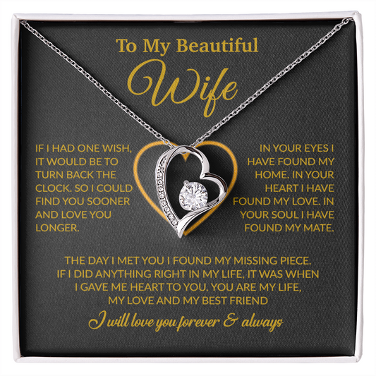 To My Wife Necklace, Christmas Gifts For Women, Anniversary Gift For Wife 21_12_Gold