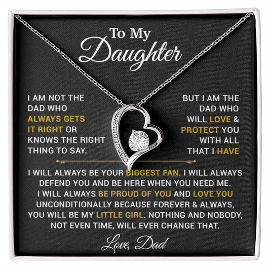 To My Daughter Necklace, Gift for Daughter from Dad, Father Daughter Necklace 4_4_Gold