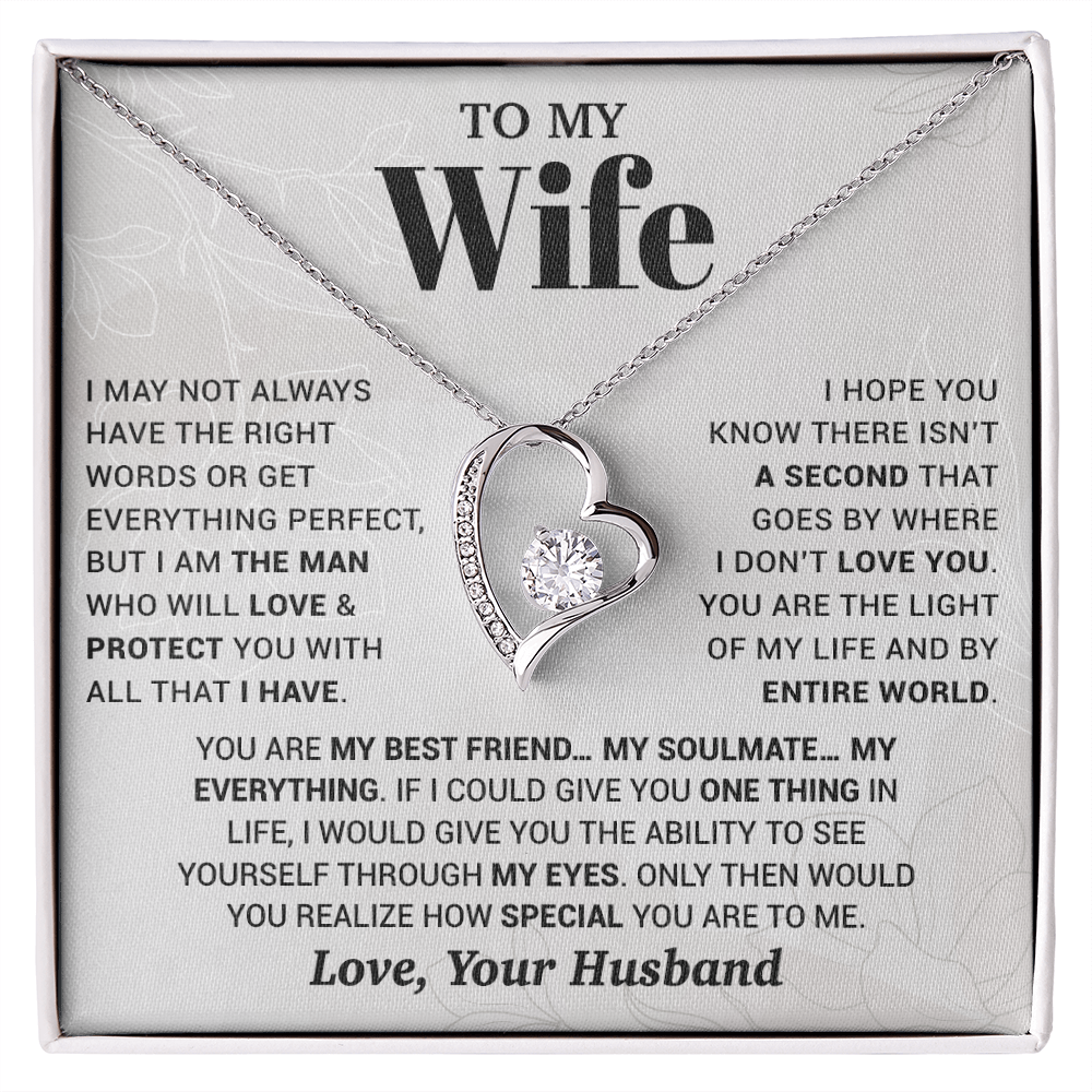 To My Wife Necklace, Christmas Gifts For Women, Anniversary Gift For Wife 13_10_White