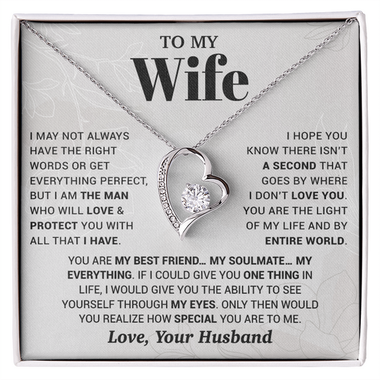 To My Wife Necklace, Christmas Gifts For Women, Anniversary Gift For Wife 13_10_White