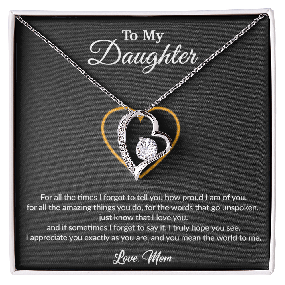 To My Daughter Necklace, Gift for Daughter from Mom, Mother Daughter Necklace