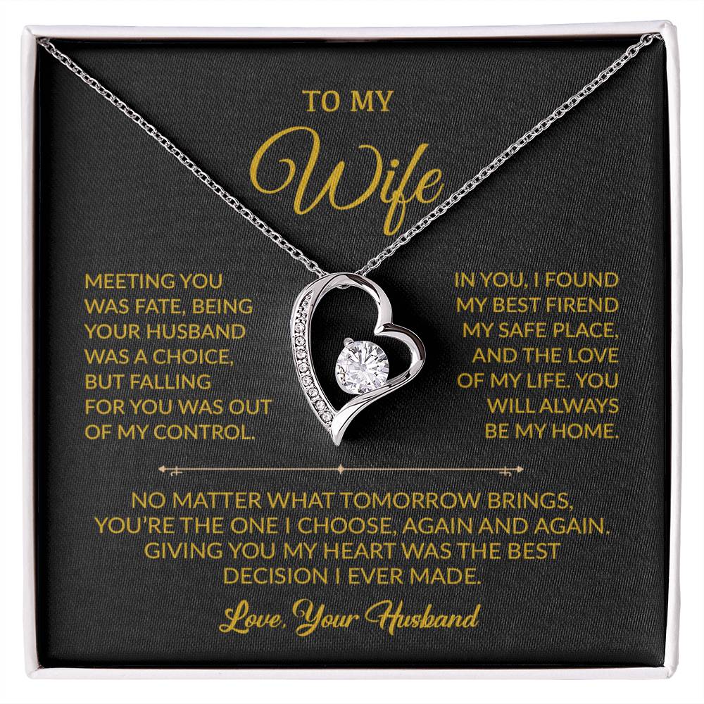 To My Wife Necklace, Gift For Wife, Anniversary Gift For Wife, Necklace For Wife