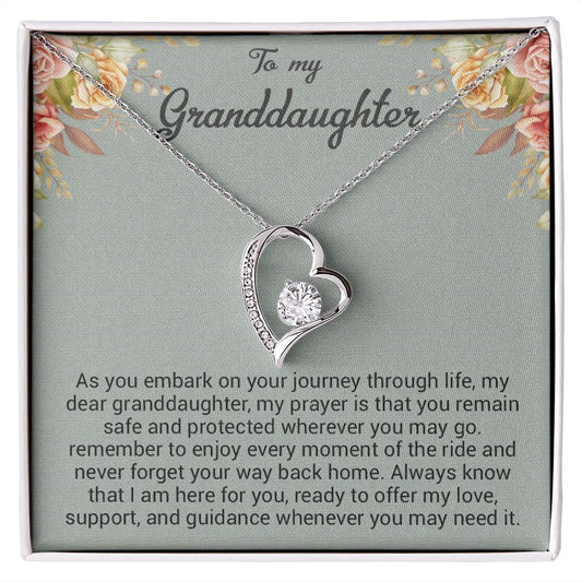 To My Granddaughter Necklace,Granddaughter Necklace, Birthday Gift for Granddaughter