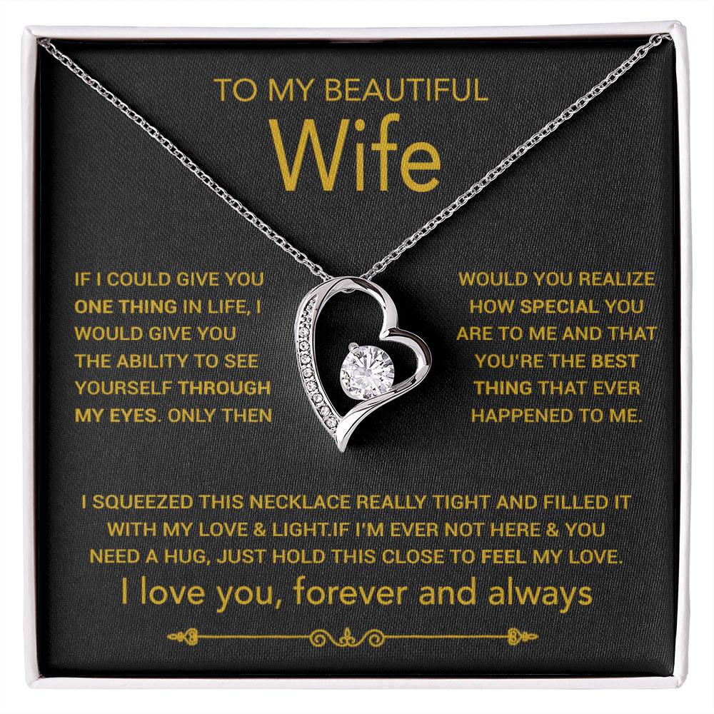 To My Wife Necklace, Christmas Gifts For Women, Anniversary Gift For Wife 8_10_Gold