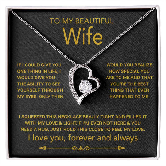To My Wife Necklace, Christmas Gifts For Women, Anniversary Gift For Wife 8_10_Gold