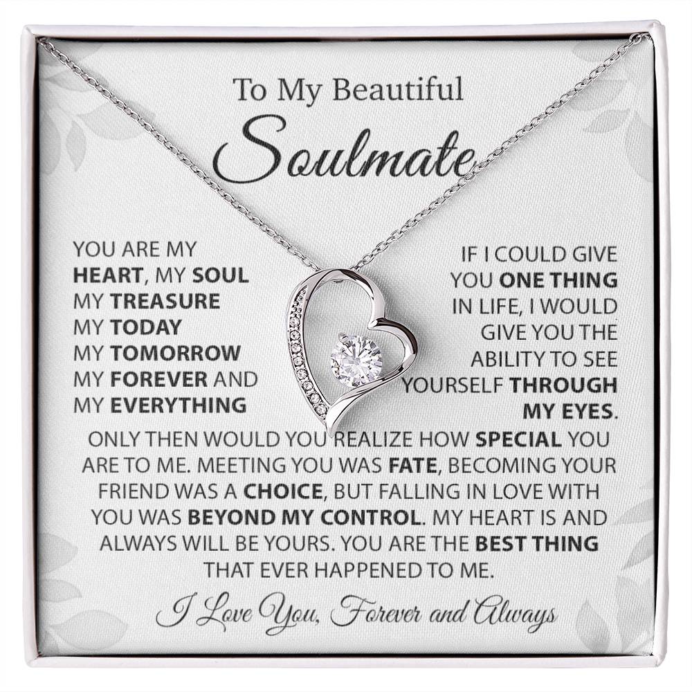 To My Soulmate Necklace, Gift For Wife, Gift For Her, Christmas Gift