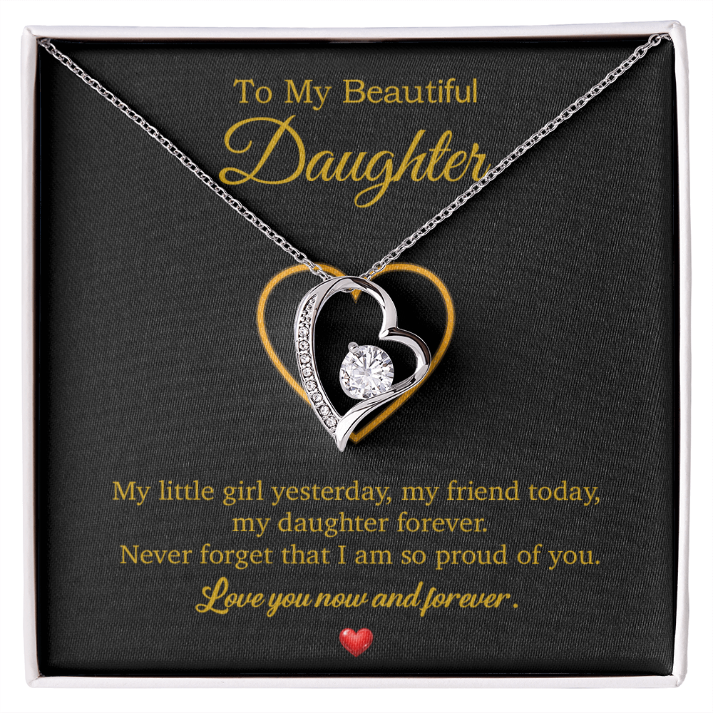 To My Daughter Necklace, Gift For Daughter From Dad, Daughter Father Necklace 10_7_Gold