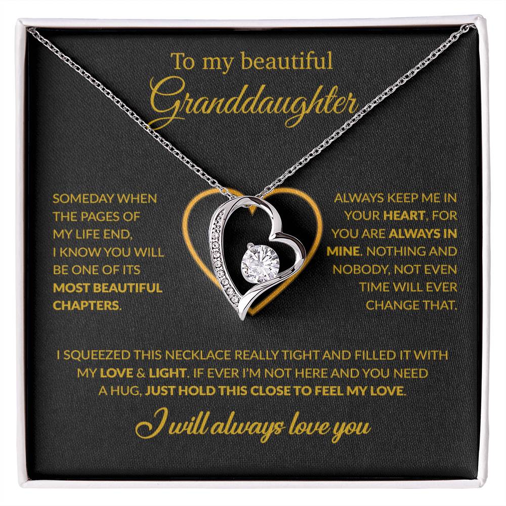 To My Granddaughter Necklace, Birthday Gift For Granddaughter From Grandpa 5_12_Gold