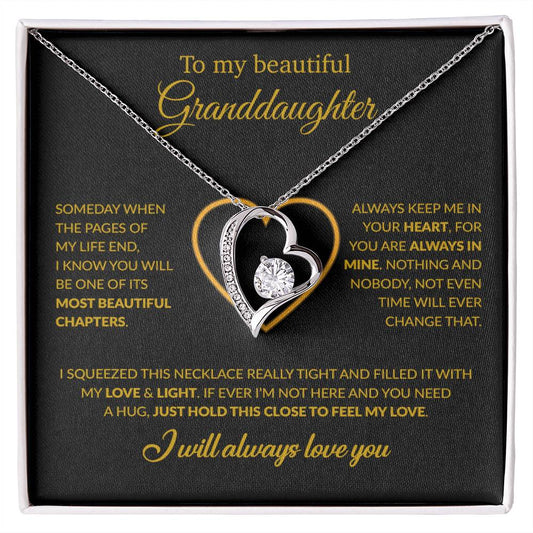 To My Granddaughter Necklace, Birthday Gift For Granddaughter From Grandpa 5_12_Gold