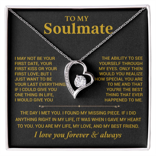 To My Soulmate Necklace, Gift for Wife, Girlfriend, Anniversary Gift, Christmas Gift