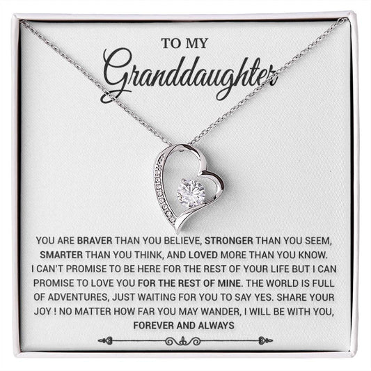 To My Granddaughter Necklace, Birthday Gift For Granddaughter, Birthday Gifts 21_8