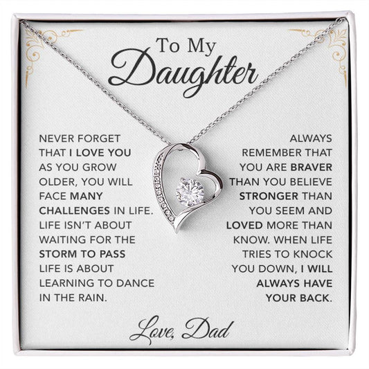 To My Daughter Necklace, Daughter Father Necklace, Daughter Gift From Dad 30_8
