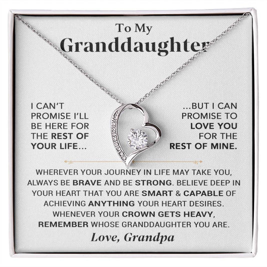 To My Granddaughter Necklace, Granddaughter Gift, Gift from grandpa, Birthday gift